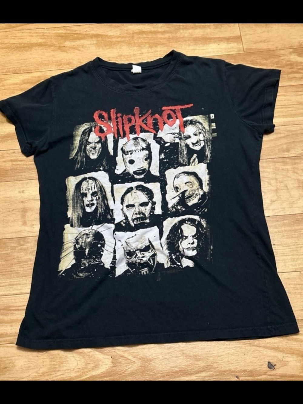 Slipknot Shirt Women Black Metal Goth Band Merch Skull Size XL